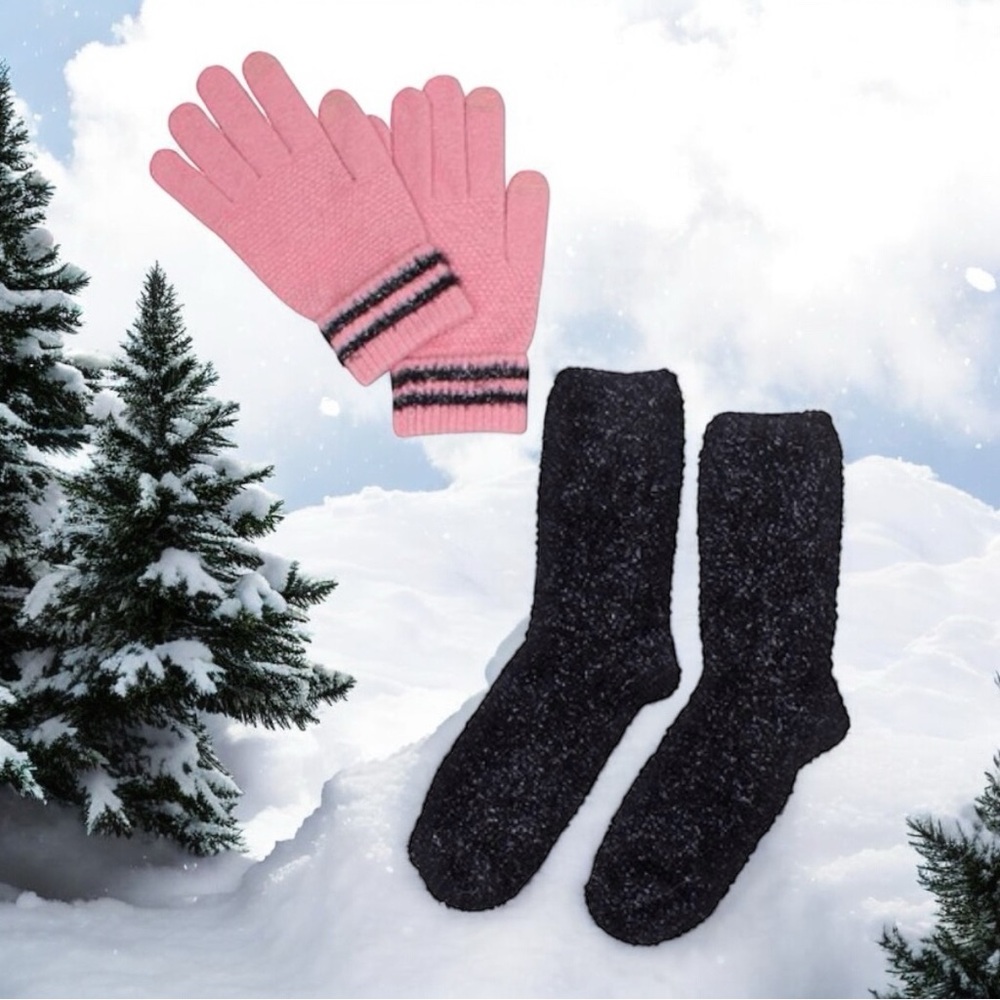 Marcus Adler Glove and Cozy Sock Gift Set • NEW MACY’S